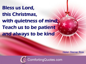 Religious Christmas Quote by Helen Steiner Rice