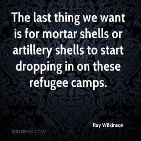 The last thing we want is for mortar shells or artillery shells to ...