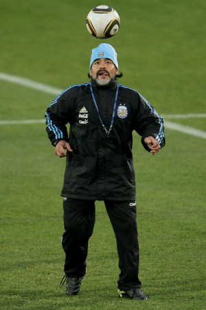 ... Maradona - Argentina Training & Press Conference - 2010 FIFA World Cup