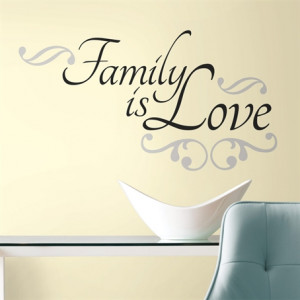 Family is Love Quote Wall Stickers