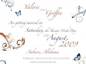 Custom Wedding - Save The Date