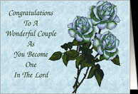 Wedding Congratulations: White Roses: Christian card - Product #940543