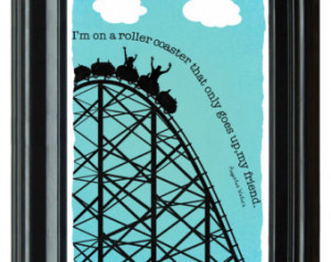 ... in Our Stars Illustrated Roller Coaster Quotation Art Print---11