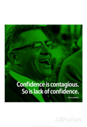 Vince Lombardi Confidence iNspire 2 Quote Poster Masterprint