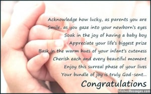 Congratulations On New Baby Boy Quotes
