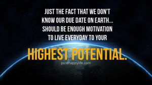 Motivational Quote: Just the fact that we don’t know our due date on ...