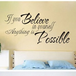 Inspirational quotes wall stickers art decor for girls bedroom quote ...