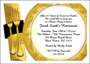 Free Party Invitation Cards for Retirement Ceremony and Parties