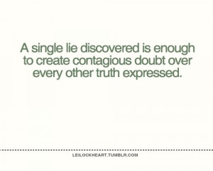 single lie discovered quote