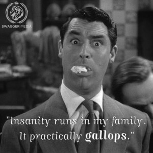 Cary Grant in Arsenic & Old Lace, 1944. #classicmovies #quotes