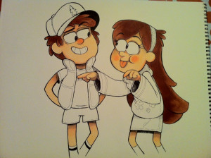 ... markers traditional copic prismacolor pines mabel gravity falls Dipper