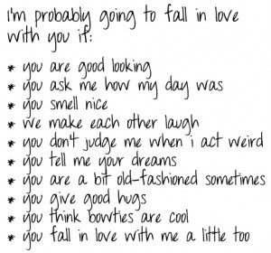 Probably Going To Fall In Love With You If: Quote About Im ...