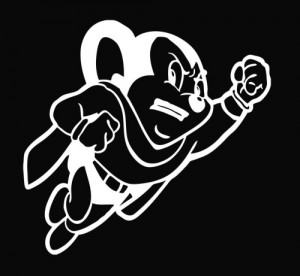 Mighty Mouse Die Cut Vinyl Decal Sticker