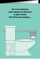 Funny Congratulations First Bowel Movement After Surgery Aqua Toilet ...