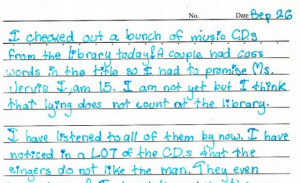 Read a 5th grade girl's diary entry about discovering punk music ...