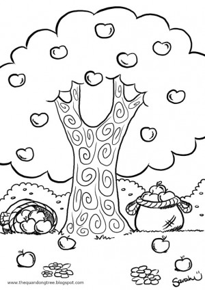 Coloring Page Apple Tree Img