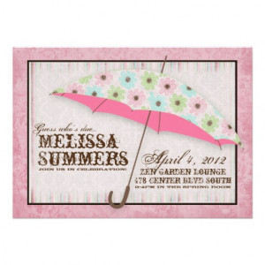 Floral April Showers Baby Shower Invitations from Zazzle.com