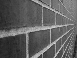 Old Brick Wall Black And White