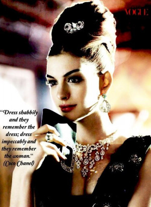 ... the dress dress impeccably and they remember the woman coco chanel