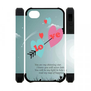 series Cupids Arrow with Red Heart 3D iphone 4 4s Case Cover - quotes ...
