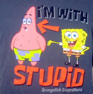 SpongeBob SquarePants Im With Stupid Patrick T-shirt XL