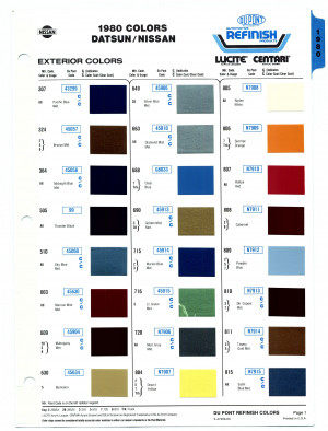 Dupont Paint Color Codes