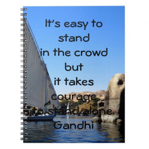 Gandhi Inspirational Quote Quotation About Courage Journal