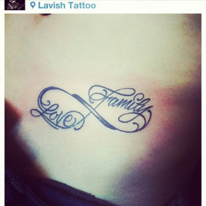 Infinity family and love tattoo