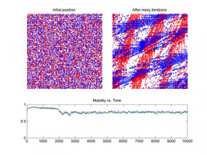 The red cars and blue cars take turns to move; the red ones only move ...