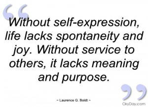 without self-expression