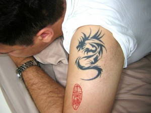 meaningful dragon tattoo-Chinese stamp