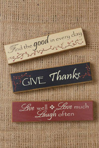 Primitive-Wooden-Block-Choice-of-3-Sayings-Find-The-Good-In-Every-Day