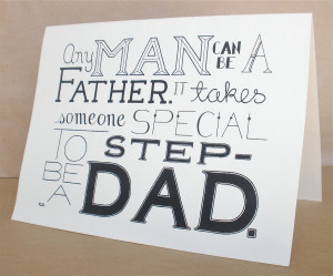 Father's Day Card Blank Step Dad Card Step Father by CornerChair