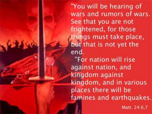 For nation will rise against nation, and kingdom against ...