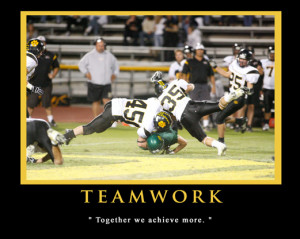 Teamwork Sports Football T = teamwork