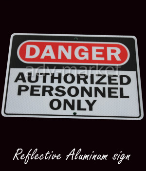 FAS131 Warning Danger Authorized Personnel Only Operation Safety