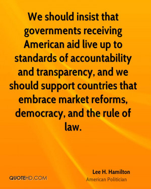 We should insist that governments receiving American aid live up to ...