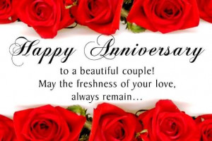 Happy Anniversary To A Beautiful Couple
