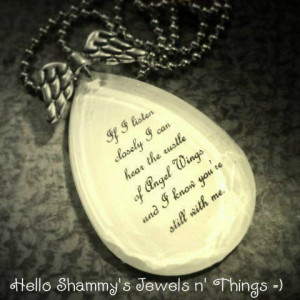 ANGEL WINGS Quote Necklace. 