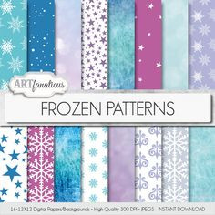 Frozen digital papers Frozen Background palette by Artfanaticus My ...