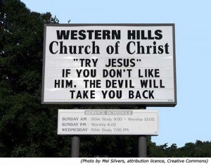 ... Funny church signs from Western Hills Church of Christ. Hilarious