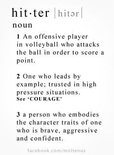 HITTER - repin for your favorite middles, outsides and right sides! fb ...