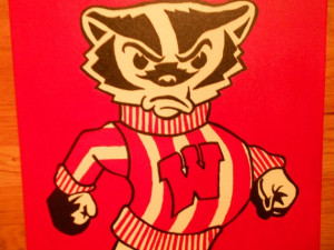 University of Wisconsin Madison Bucky the Badger by MyHausArt, $125.00