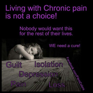 Living with chronic pain is not a choice!
