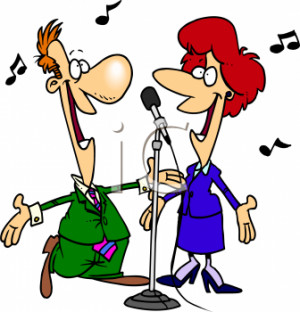 Royalty Free Clipart of Singer