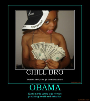 OBAMA - Even at this young age he was practicing wealth redistribution