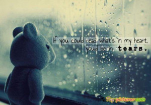 heart and tears quotes image