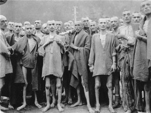 Holocaust Survivors of Ebensee Camp, Austria, May 1945.