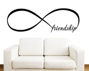 ... Home Decor Friendship Infinity Loop Wall Quote Vinyl Lettering V957