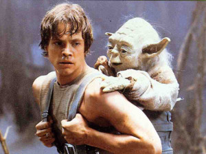 Luke Skywalker(Mark Hamill)and Yoda